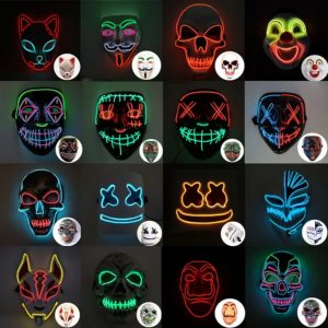Máscaras con luz neón personalizadodo